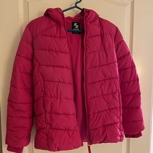 Fushia pink ski jacket